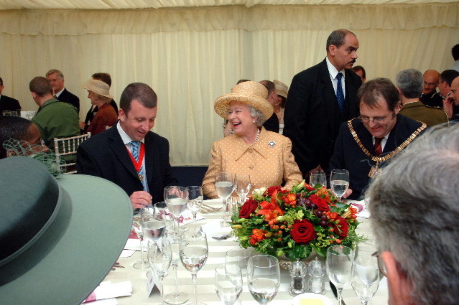 Lunch on the day of Her Majesty’s visit to Bexley in July 2002