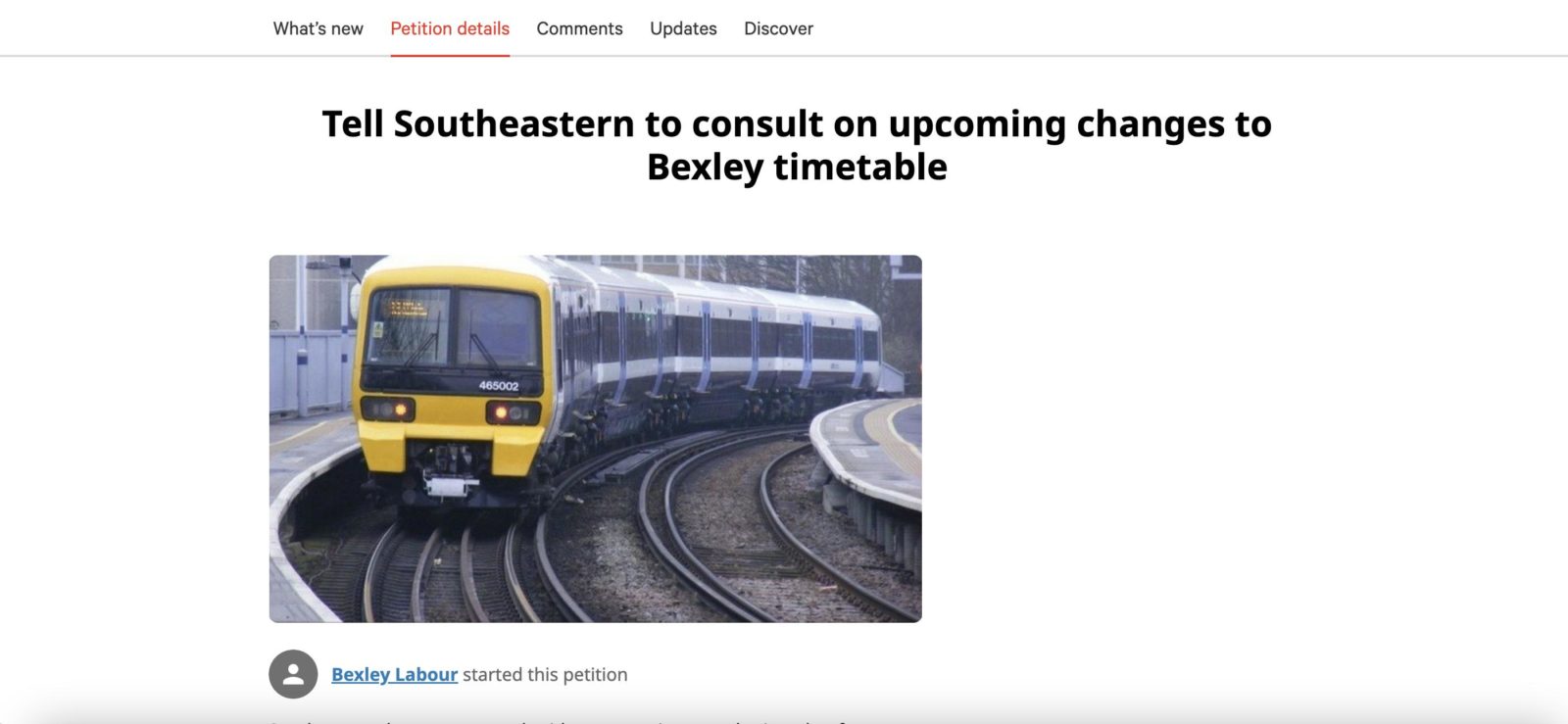 Petition for Southeastern consultation